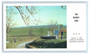 Vintage The Bloody Lant Sharpsburg Maryland. Postcard F110E