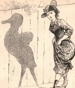 1870s Oddball Bufford 451 C.C. Morse & Son Women Shadow Puppets #4 F113