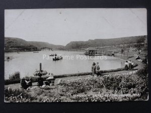 Yorkshire SCARBOROUGH Peasholm Lake FLOATING BOAT JETTY Postcard by T T & S No.4