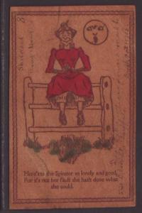 Here's to the..,Woman,Romance,Comic,Leather Postcard 