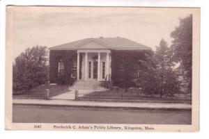 Fredrick C Adam's Public Library. Kingston Massachusetts, Used 1943