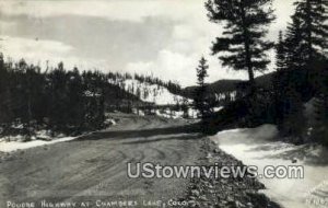Pudre Highway Real Photo - Chambers Lake, Colorado CO  