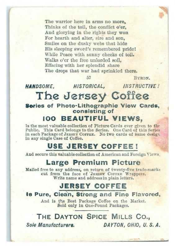 US Pension Office, Jersey Coffee, Dayton Spice Mills Victorian Trade Card *VT22 