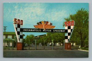 Indianapolis Motor Speedway 500 Gate Car Racing Indiana Vintage Postcard