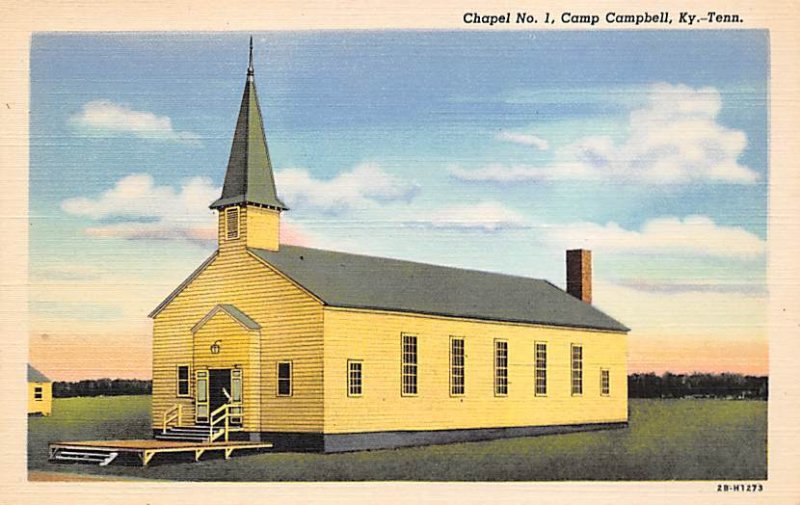 Camp Campbell, KY-TN USA Chapel No. 1 Military Camp Unused 