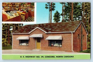 Concord North Carolina NC Postcard Towel Shop Sheets Hosiery Blankets Dual View