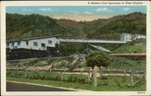 Modern Coal Operation in WV Publ in Beckley Linen Postcard