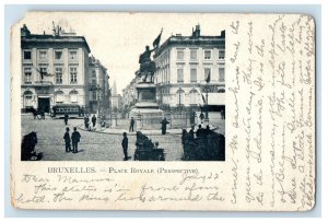 1900 Place Royale (Perspective) Bruxelles (Brussels) Belgium Germany Postcard 