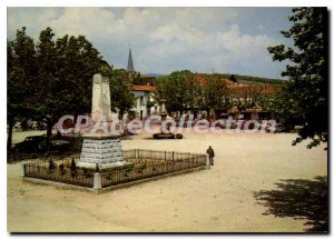 Modern Postcard St Andre d'Apchon The Town Hall Square