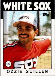 1986 Topps Baseball Card Ozzie Guillen Chicago White Sox sk2602