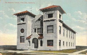 The Masonic Temple YUBA CITY, CA Sutter County 1910 Vintage Postcard