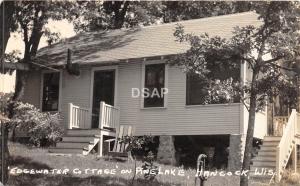 B20/ Hancock Wisconsin Wi Photo RPPC Postcard c40s Edgewater Cottage Pine Lake