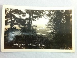 Vintage Postcard RPPC Delta of the Wisconsin River Scene