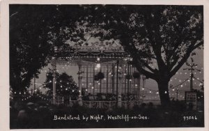 The Bandstand At Night Westcliffe On Sea Essex RPC Old Postcard