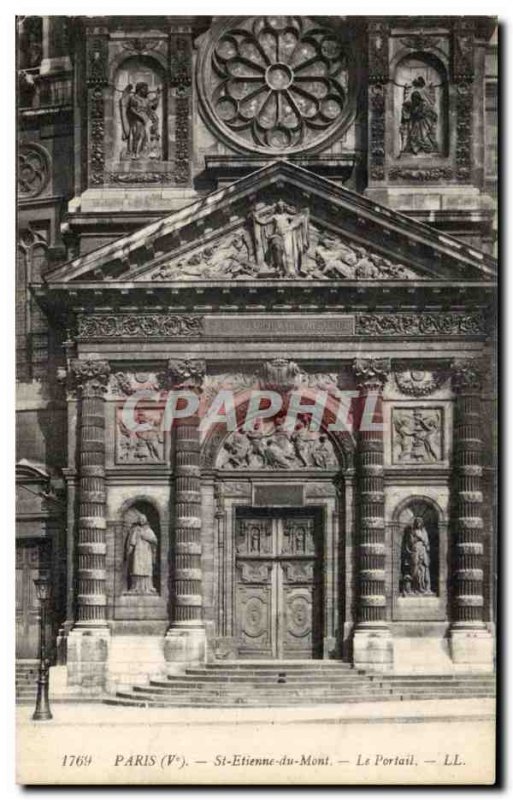 Paris - 5 - St Etienne du Mont - Old Postcard