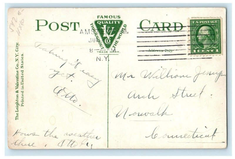 1912 Power House, Amsterdam, New York NY Antique Posted Postcard