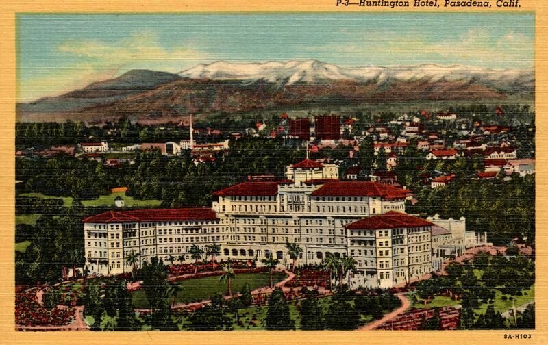 Huntington Hotel Pasadena,CA Los Angeles County California Vintage Postcard