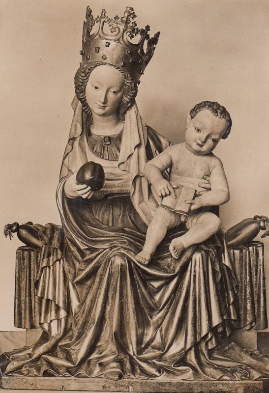 Munchen Bayerisches Nationalmuseum Maria Mary Jesus Mit Kind Sculpture Postcard