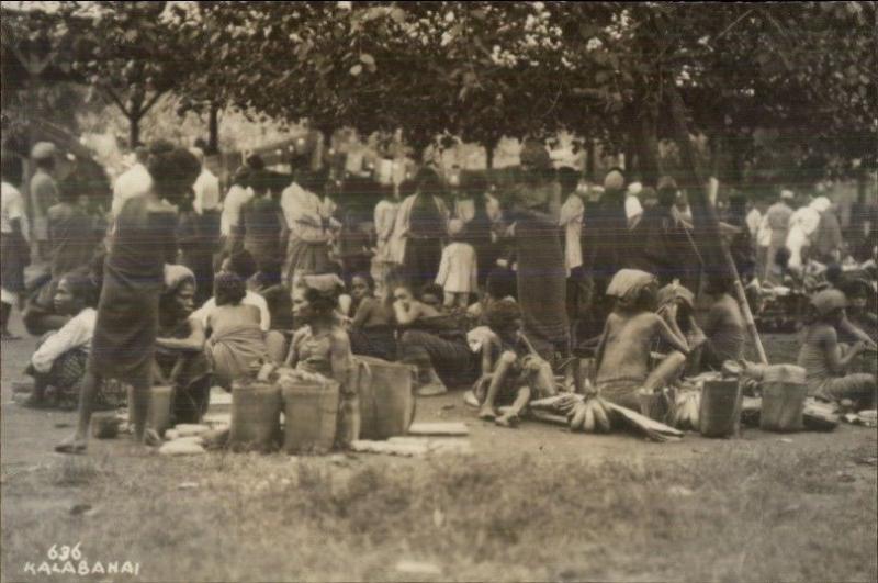 New Guinea Natives Kalabanai on Front - Old Matted Photo #1