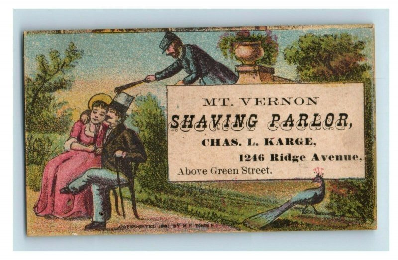 1880s Mt. Vernon Shaving Parlor Chas. L. Karge Lot Of 4 P218