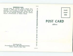 Unused Pre-1980 BOROUGH HALL Staten Island - New York City NY G0387