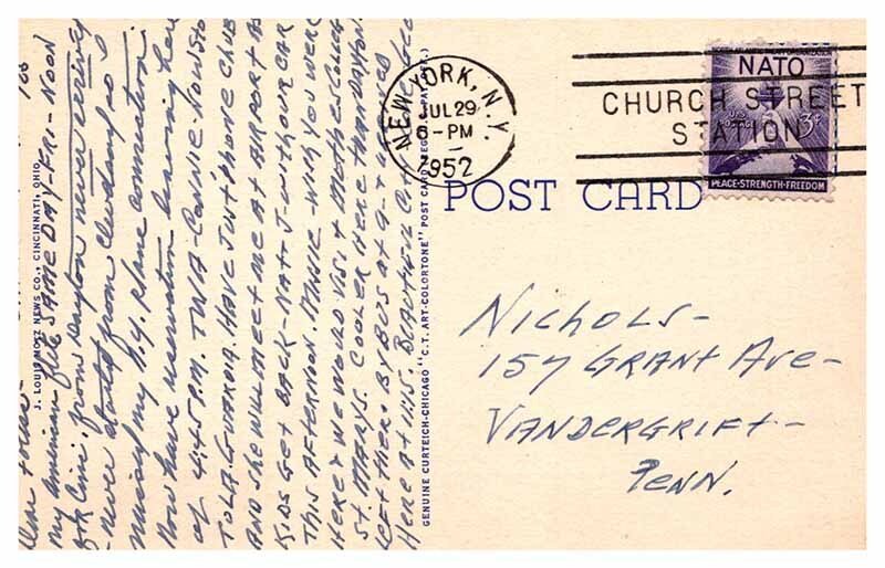 Postcard TRAIN STATION SCENE Cincinnati Ohio OH AR7141