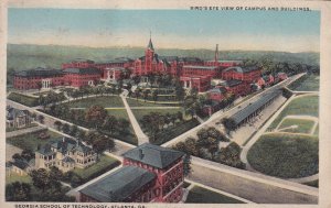 ATLANTA, Georgia, PU-1918; Georgia School Of Technology, Bird's Eye View