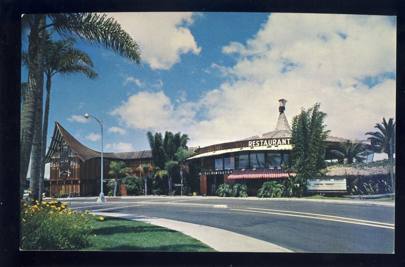 San Diego, California/CA Postcard, Bali Hai Restaurant, Shelter Island, Tiki