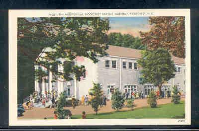  North Carolina postcard Auditorium Ridgecrest Baptist      