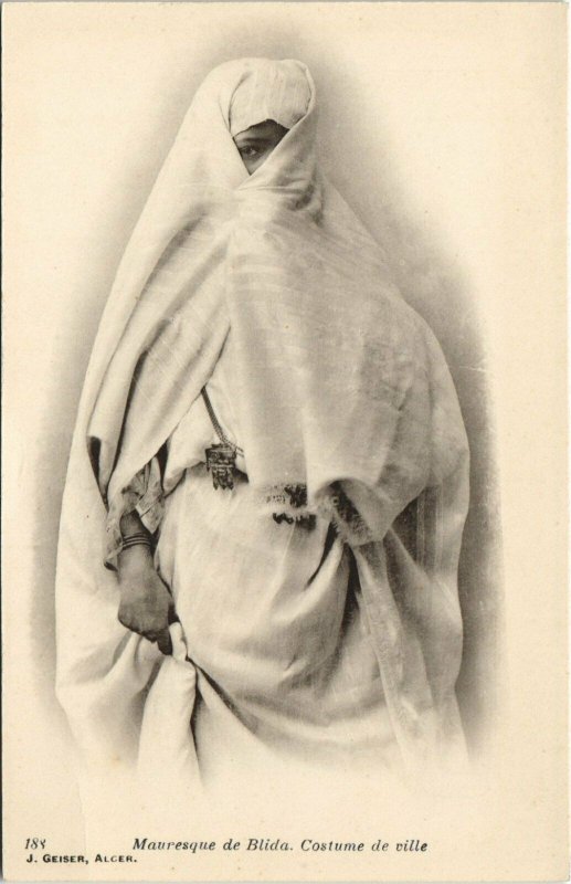 CPA AK ed. Geiser No. 188 BILDA Mauresque Costume de ville ALGERIA (804243)