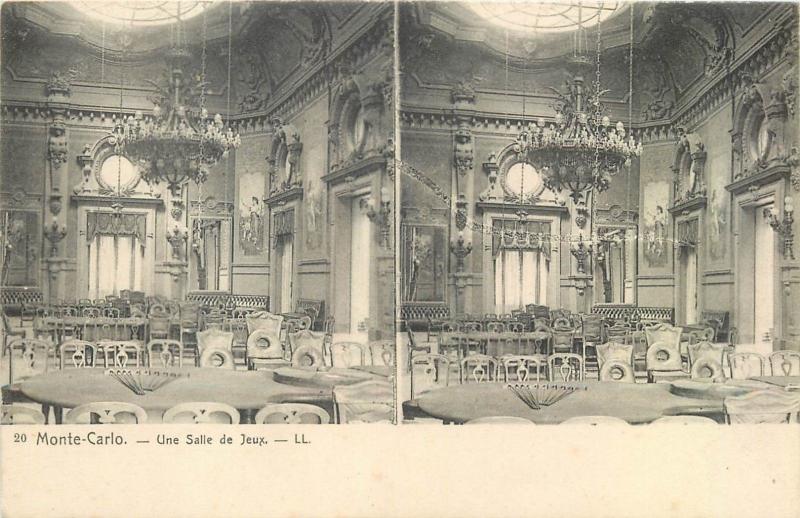 Lot 27 early stereo views all MONACO Casino Monte Carlo stereographic views 