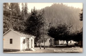 California Olsen's Pleasure Court Redwood Hwy CA Patterson 7W20 RPPC Real Photo