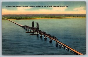 James River Bridge  Newport News   Virginia  Postcard