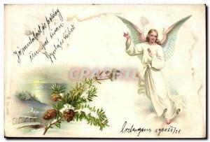 Angel - Angel - Engel - Floating beautiful angel - Old Postcard (Hungarian ch...