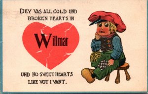 Minnesota Willmar Dutch Boy Dey Vas All Cold und Broken Hearts 1913