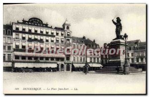 Old Postcard Dunkerque Place Jean Bart