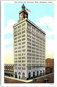 VINTAGE POSTCARD SAN JACINTO LIFE INSURANCE BUILDING AT BEAUMONT TEXAS 1941