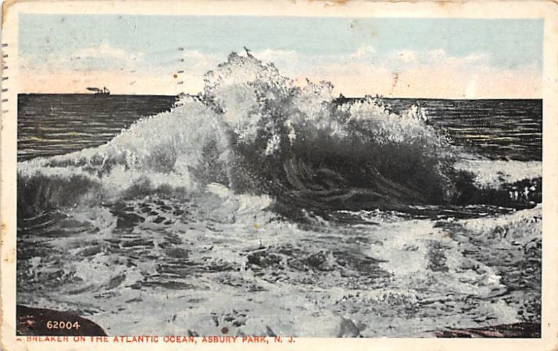 Breaker On The Atlantic Ocean Asbury Park, New Jersey NJ