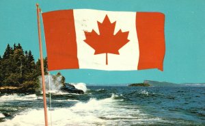 Vintage Postcard 1968 Canada's New Flag Approved House of Commons 1964