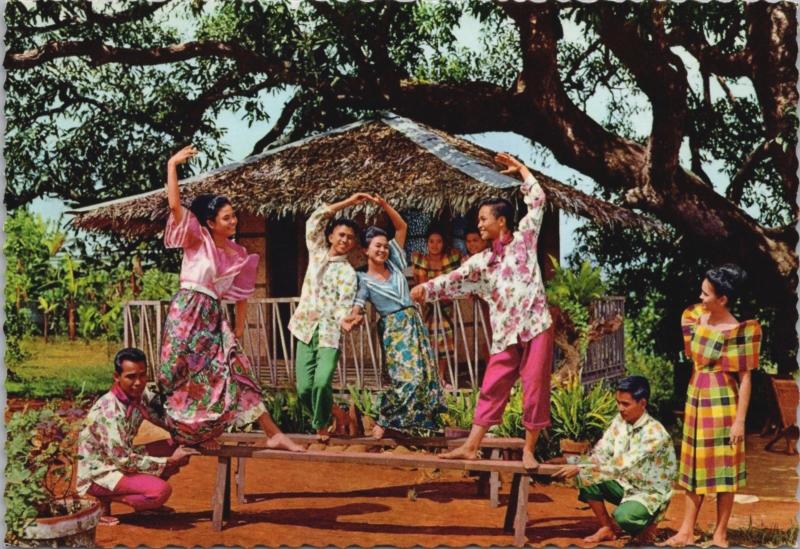 Sayaw Ed Tapew Na Bangko Dance Barangay Folk Troupe Philippines Postcard D36