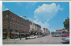 Sixteenth Avenue Street Scene Monroe Wisconsin postcard