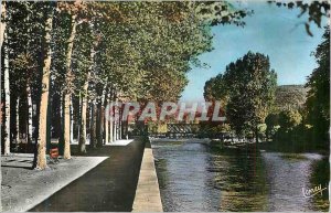 Postcard Modern Saint Girons Ariege Champ de Mars and the banks of the Salat