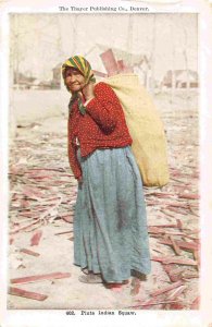 Piute Native American Woman Great Basin American West 1910s postcard