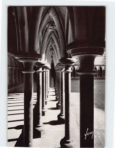 Postcard Abbey Cloister Gallery Mont Saint-Michel France