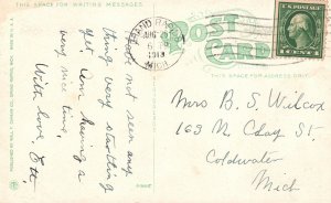 Vintage Postcard 1913 Glenwood Drive In John Ball Park Grand Rapids Michigan WPC