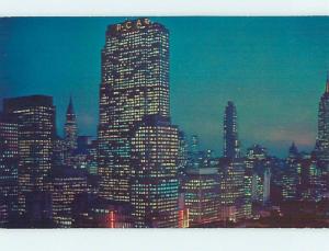 Unused Pre-1980 MIDTOWN MANHATTAN AT TWILIGHT New York City NY hn2307