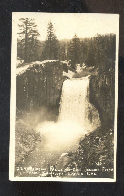 RPPC MAMMOTH LAKES CALIFORNIA JOAQUIN RIVER RAINBOW FALLS REAL PHOTO POSTCARD