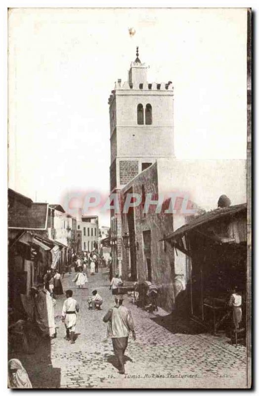 Tunisia Tunis Postcard Old Street of Dyers