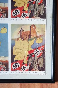 THIRD 3RD REICH COMPLETE UNCUT SHEET 15 ORIGINAL POSTCARDS NUREMBERG RALLY 1939