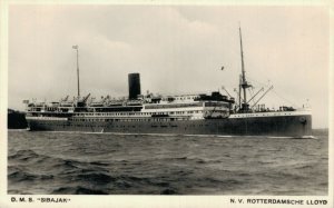 d.m.s Sibajak N.V Rotterdam Lloyd Ship RPPC Vintage Postcard 07.47